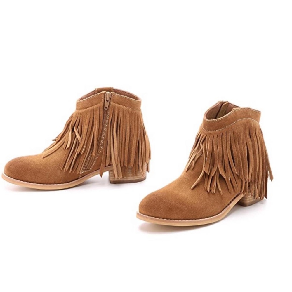 Jeffery Campbell Fringe Booties Chaffee style
